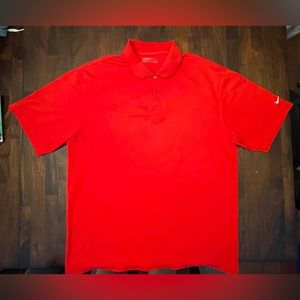 Nike Golf DriFit Polo Red Large
